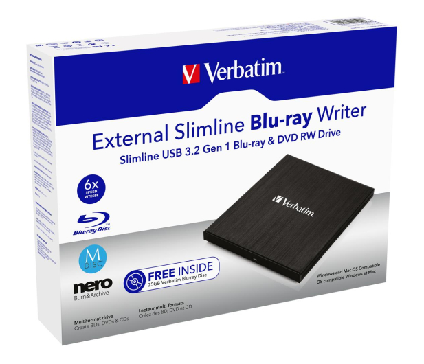 Verbatim Slimline X6 USB 3.0 + BLU-RAY - 631473 - zdjęcie 4